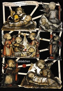 New Sheets 2017 #Poetry Pictures #Ef 7505 Hummel(R) Angel with Children Glitter - Picture 1 of 1