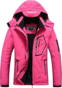 NEW! Suokeni Women's Winter Ski Jacket Hot Pink/ B Rose Red XL - Picture 1 of 3