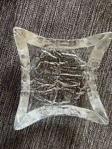 Vintage Tapio Wirkkala für Iittala 'Lunaria' Kunst Glas Schüssel/Catchall Square - Bild 1 von 8