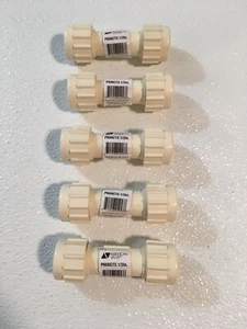 Five (5) CPVC 1/2 inch COMPRESSION Repair Couplers/Couplings ~ P600CTS12 ~ 1227 - Picture 1 of 5