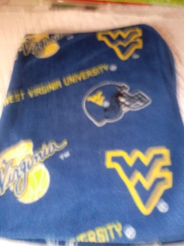 NCAA WEST VIRGINIA MOUNTAINEERS INFANTS FLEECE RECEIVING BLANKET  HANDMADE Cover