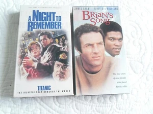 A NIGHT TO REMEMBER (STORY OF THE TITANIC) & BRIAN'S SONG: TRUE STORY VHS - Picture 1 of 2
