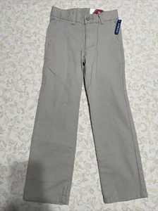 IZOD Size 8 Slim Boy’s Chino Pants NWT Stretch Khaki Extendable Waist - Picture 1 of 4