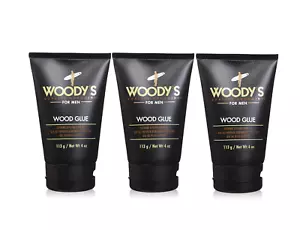 Woody's Wood Glue Extreme Hair Styling Gel For Men 4oz - Set of 3 - Picture 1 of 6