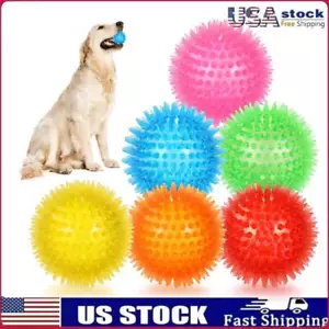 2.5” Squeaky Dog Toy Balls, Floating Dog Pool Balls, 6 Spiky Dog Balls Chew Toys - Picture 1 of 9