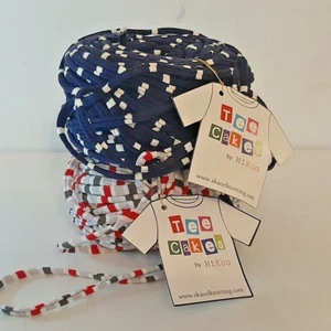 1 Multicolored Tee Cake Yarn from Recycled Cotton & Other Fabric Scraps - Picture 1 of 7