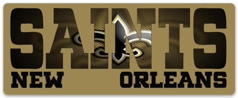 New Orleans Saints Name Logo w/ logo background in name type NFL Football MAGNET Cover