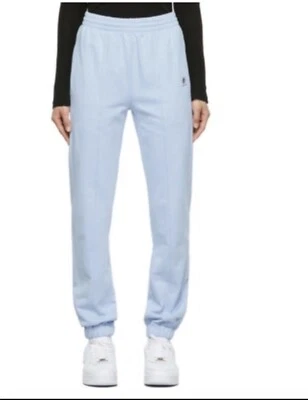 Helmut Lang Women’s  Blue French Cotton terry Track Pants $250 Large Tried Once - Image 1 of 4