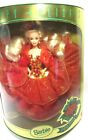 Happy Holidays 1993 Barbie Doll Holiday Gown Of Poinsettia Red And Glittery Gold