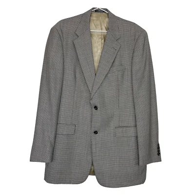Vintage Austin Reed Dillard's Mens 42L Wool Houndstooth 2 Button Blazer Jacket - Image 1 of 4