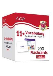11+ Plus Year 5 GL CEM English Vocabulary 200 Flashcards Ages 9-10 Pack 2 CGP - Picture 1 of 13