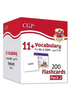 11+ Plus Year 5 GL CEM English Vocabulary 200 Flashcards Ages 9-10 Pack 2 CGP - Image 1 of 4