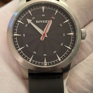 Breed Renegade Leather-Band Watch - Beautiful Black Dial - New - Japanese Movt - Picture 1 of 10
