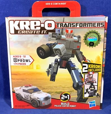New - PROWL - KRE-O TRANSFORMERS - Police Car or Robot - KREO 30690 - Image 1 of 4