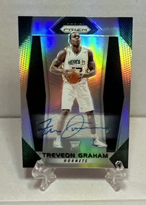 2017 Panini Prizm Silver Prizm Treveon Graham Rookie RC Signed Auto #239 Hornets
