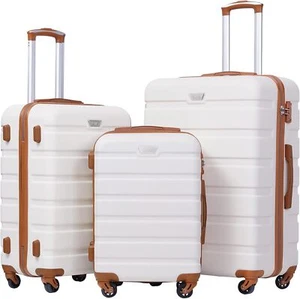 Coolife Luggage 3 Piece Set Suitcase Spinner Hardshell Lightweight TSA Lock - Picture 1 of 7