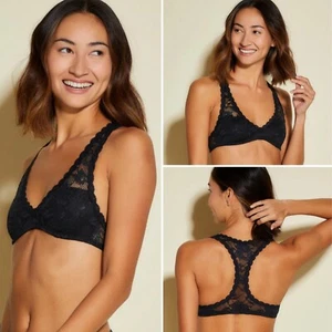 NWT Cosabella Never Say Never Racie Bralette PETITE SMALL 28A 28B 30A Black Lace - Picture 1 of 12
