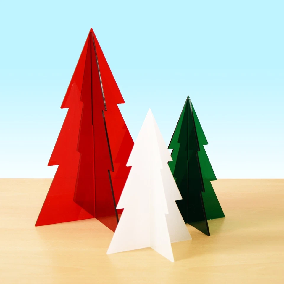 DISPLAYPRO Acrylic Christmas Tree Table Decoration Retail or Home Window Display Stand