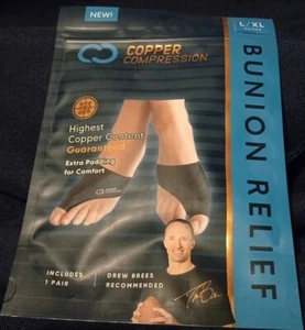 Neu! Kupfer Kompression Bunion Relief enthält 1 Paar S/M Unisex zusätzliche Polsterung - Bild 1 von 2