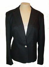 Vintage 1970s, Blazer, Evan-Picone, Business Lined 100%-Wool Black, 16