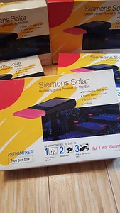 Siemens Solar Outdoor Lighting Modern RED Light Design (2 Lights) - Picture 1 of 4