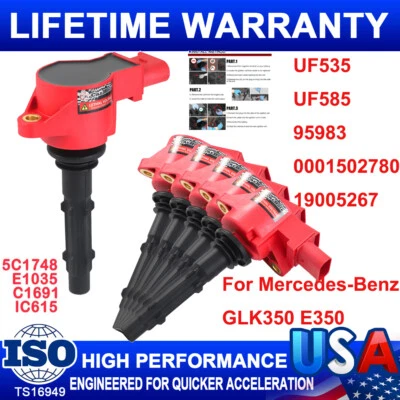 Paquete de 6 bobinas de encendido para Mercedes-Benz E280 E300 E350 C230 UF535 2005-2010 Foto 1 de 4