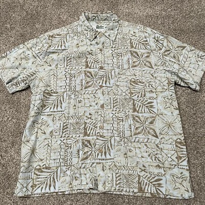 Camisa hawaiana manga corta 100 % fibra bambú Kingston Grange de colección para hombre talla L Foto 1 de 4