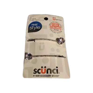 Scunci Real Style 2 pcs Bobby Pins, Silver, 33447 - Picture 1 of 1