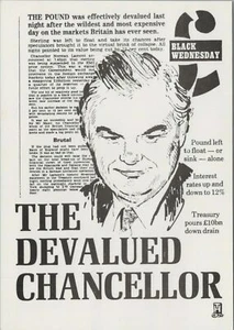 Politics Postcard-The Devalued Chancellor,Norman Lamont,Black Wednesday RR13436 - Picture 1 of 2