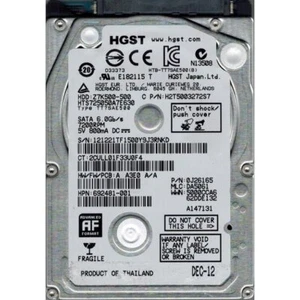 Hitachi HTS725050A7E630 500GB SATA 2.5" HDD 0J26165 - Picture 1 of 1