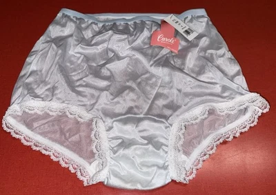 Винтажные трусики Carole Blue Granny 100% нейлон грибная ластовица кружевная отделка размер 8 новые с ценниками - Изображение 1 из 4