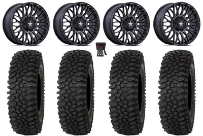 MSA Clubber 14" Wheels Black DDT 27" Roctane ST Tires Polaris Ranger XP 9/1K - Image 1 of 4