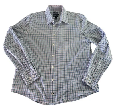 Jos. A. Bank 1905 Mens Stretch Slim Fit Plaid Button-Up Shirt Size Large - Image 1 of 4