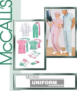 1997 Unisex Scrubs Uniform Size S/M/L Sewing Pattern McCall's 9123 OOP - Picture 1 of 4