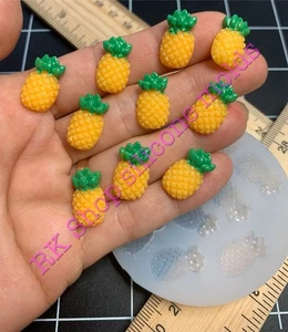 Ananas Obst Handarbeit Silikonform zum Basteln (sehr klein) - Bild 1 von 9