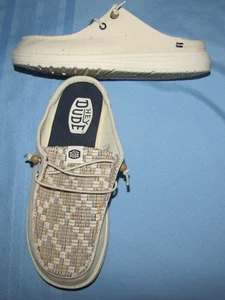 Womens HEY DUDE Wendy Slip Classic Shoes. Size 8 Natural Multi. - Picture 1 of 6