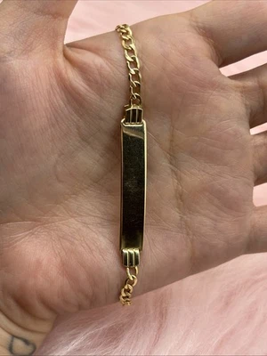 14k Bracelet Cuban ID 7.5” 6.8mm - Image 1 of 2