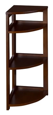 Librero chancla de nicho plegable alto, sin herramientas, montaje, estantería de madera maciza Foto 1 de 4