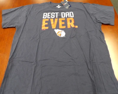 NEW FANATICS MLB CLEVELAND GUARDIANS BEST DAD EVER NAVY BLUE T-SHIRT SIZE 4XL - Image 1 of 4
