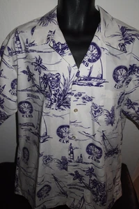 Vintage Guy Romo Shirtmaker BPOE Elks Hawaiian Shirt Tiki Aloha Hawaii Size XL - Picture 1 of 5