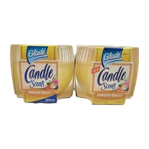 Glade Kerze Duftglas Hawaiian Breeze 4 Oz 2 Stück Neu aus altem Lagerbestand Vintage  - Bild 1 von 6