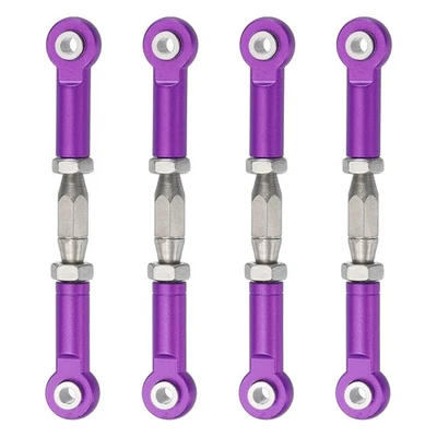 4 Stück Lenk Servo Stange RC Aluminium Lenker Für RC Auto (Lila, 62mm) - Bild 1 von 4