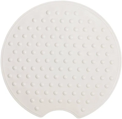 Rotondo, Tapis Antidérapant, Ø 55 cm, Caoutchouc, Blanc - Photo 1/4