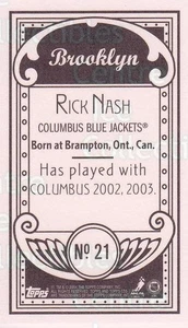 2003-04 Topps C55 Minis Brooklyn Full Body #21 Rick Nash - Picture 1 of 1