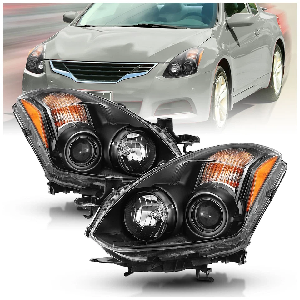 Faro Anzo 121548 para Nissan Altima 2010-2013 carcasa negra izquierda y derecha Foto 1 de 4