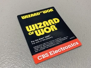 Wizard of Wor (for Atari 5200) Replacement Game Label - Picture 1 of 1