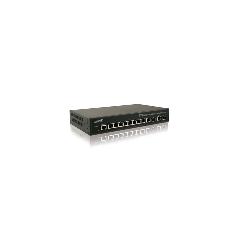 Transition Networks SM10T2DPA-NA 8-port 10/100/1000BASE-T Managed Network Switch - Image 1 of 1