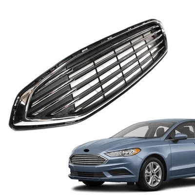 Front Bumper Center Upper Main Grill Grille For Ford Fusion Mondeo 2017-2018 - Image 1 of 4