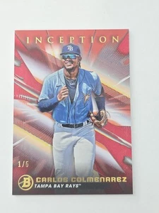 2023 Bowman Inception Carlos Colmenarez Red Foil /5 #95 Tampa Bay Devil Rays - Picture 1 of 3