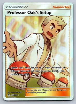 Professor Oak's Setup (Full Art) Ultra Rare SM - Cosmic Eclipse 233/236 NM - Image 1 of 2